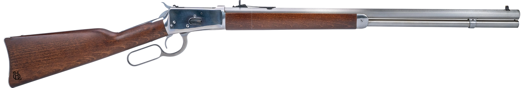 Heritage Mfg H9204524F9 92 Ranch Hand 45 Colt (Long Colt) 12rd 24" Stainless Polished Octagon Barrel, Polished Stainless Steel Receiver, Fixed Hardwood Stock
