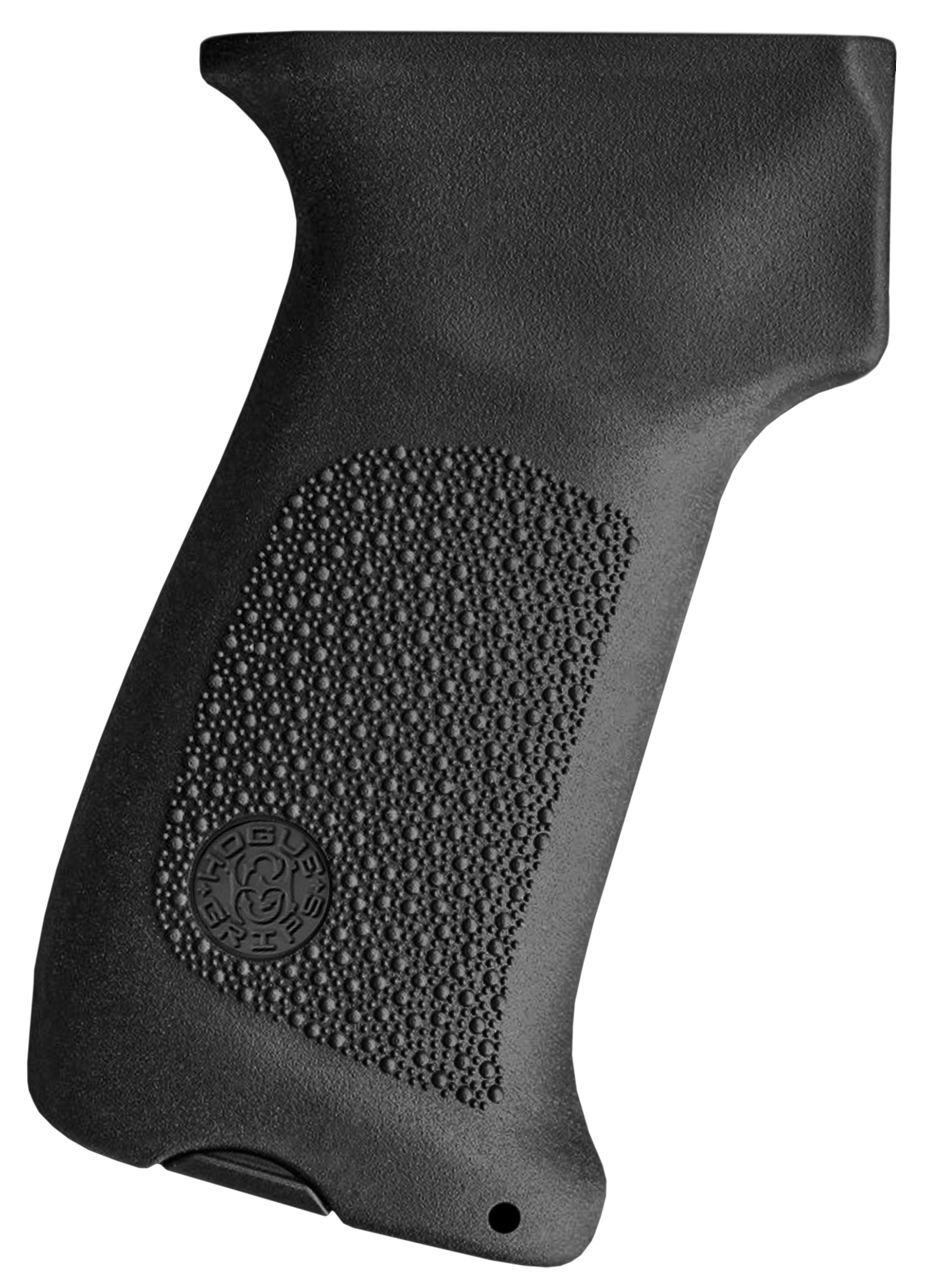 Hogue 74030   Pistol Grip w/o Finger Grooves Black Overmolded Rubber Fits AK-47/AK-74