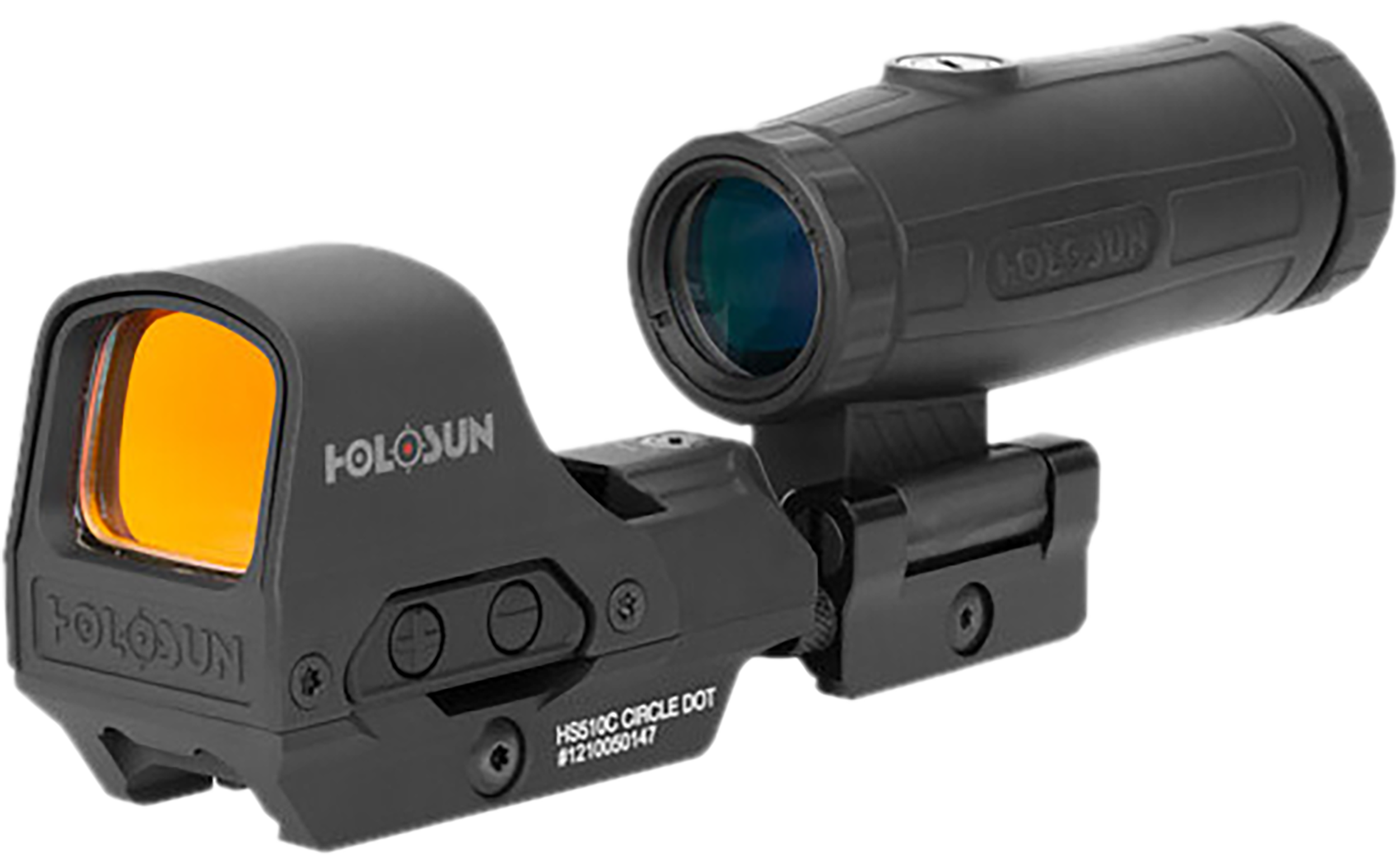 Holosun HE510C-GR/HM3X Black 1x/3x 0.91x1.26" 2 MOA/65 MOA 2 MOA Green Dot/65 MOA Green Circle Reticle
