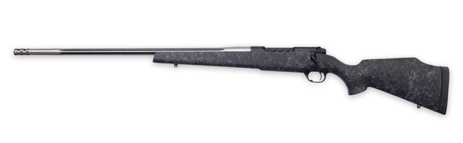 Weatherby MAM01N7MMPL8B Mark V Accumark Full Size 7mm PRC 3+1 26" Spun Stainless w/Graphite Black Cerakote Fluted Threaded Barrel, Graphite Black Cerakote Steel Drilled & Tapped Receiver, Matte Black