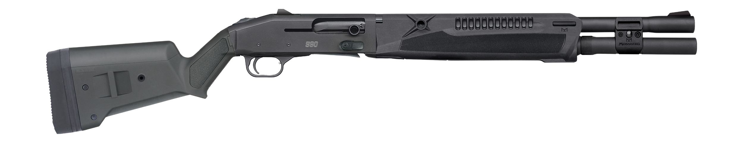 Mossberg 83009 990 Magpul SPX 12 Gauge Semi-Auto 3" 7+1 18.50" Matte Black Integrated Heat Shield Barrel & Drilled & Tapped Receiver, Black Magpul SGA Synthetic Stock, M-LOK Forend