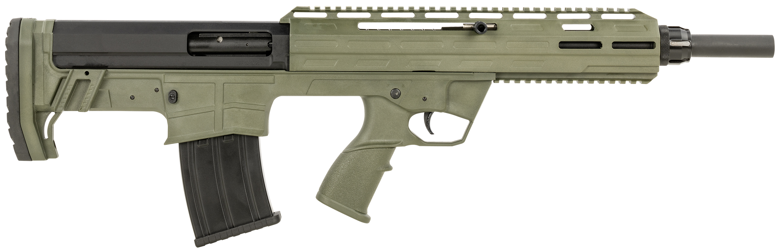 Tokarev USA 21000129 TBP  12 Gauge 3" 5+1 18.50", OD Green, Cheek Riser Compatible Bull-Pup Stock, Flip-Up Sights, 3 Chokes