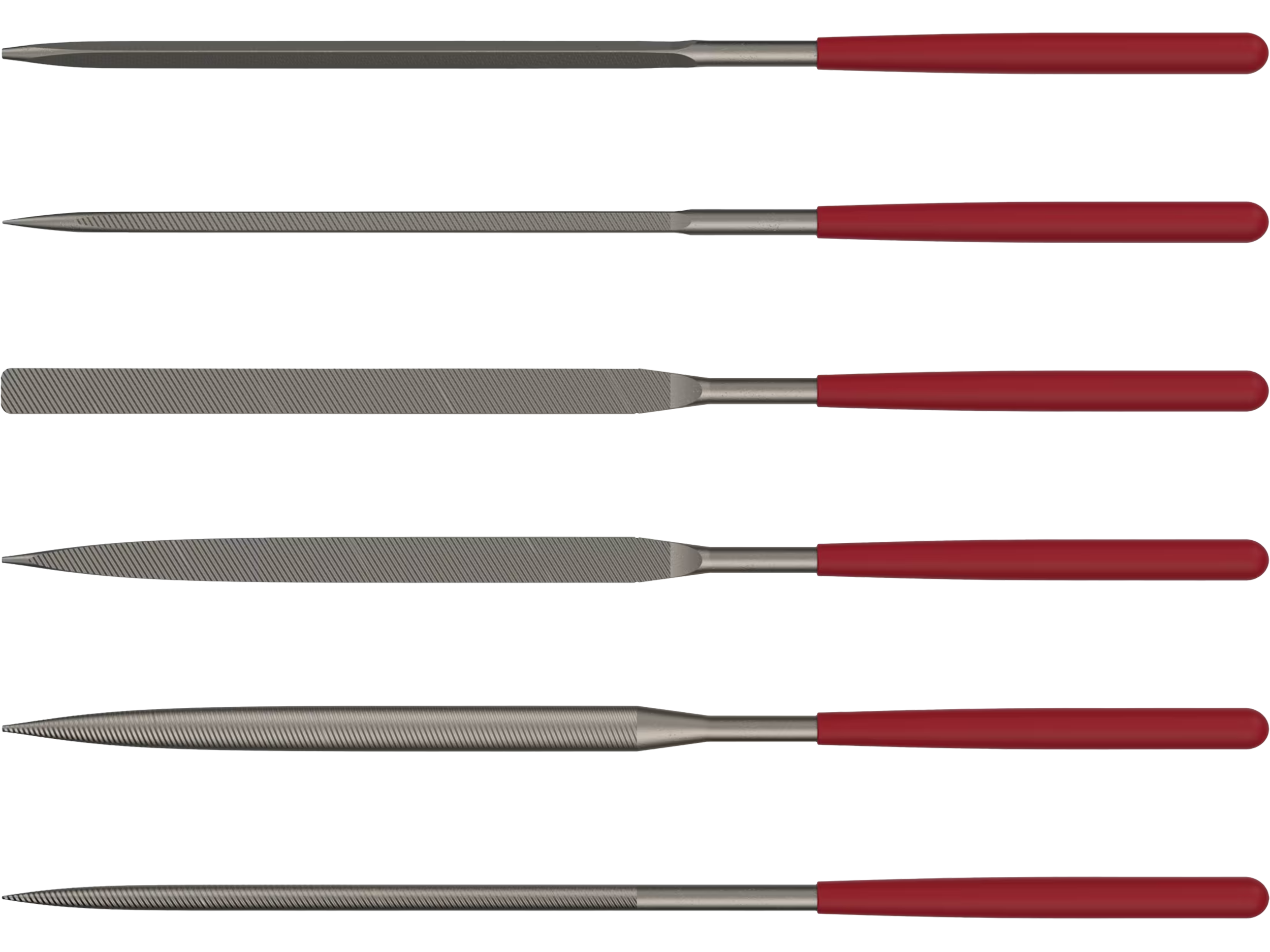 Birchwood Casey GSFS Gunsmithing File Set Red/Silver Carbon Steel 5.50" Long