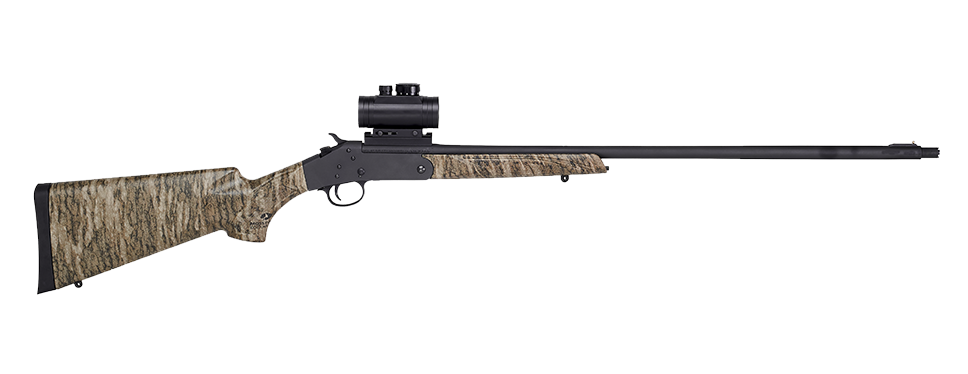 Stevens  301 Turkey XP Compact 20 Gauge Break Open 3" 1rd Matte Black Single Shot Barrel & Receiver, Mossy Oak Bottomland Synthetic Stock, Ambidextrous