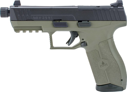 IWI MASADA 9MM 4.6" THREADED BBL 3-DOT ORP 2-10RD MAG ODGRN