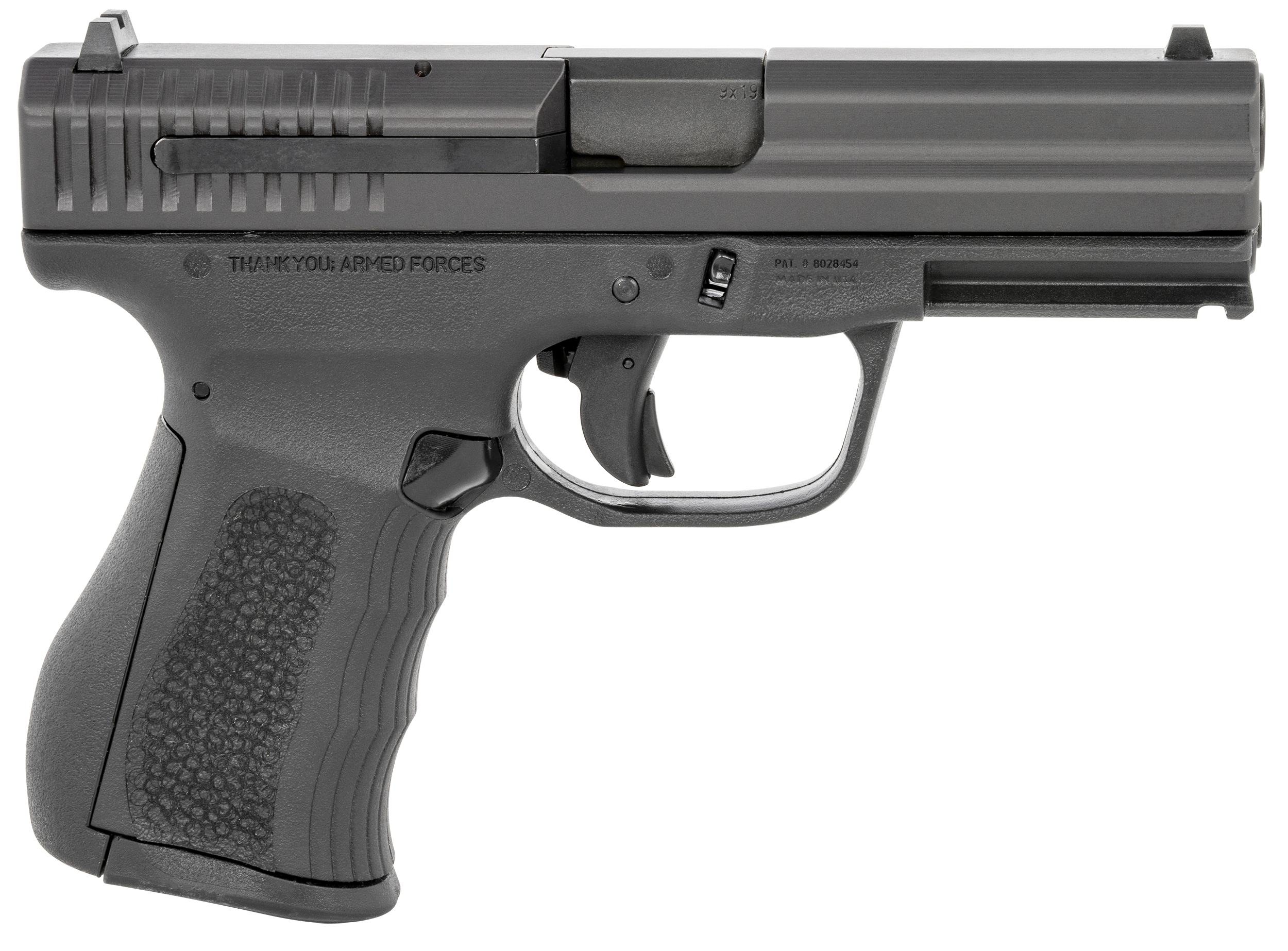 FMK G9C1G2BSS 9C1 G2 9mm Luger 14+1 4" Black Stainless Steel Barrel, Black Serrated Carbon Steel Slide, Black Polymer Frame w/Picatinny Rail, Black Backstrap Grip