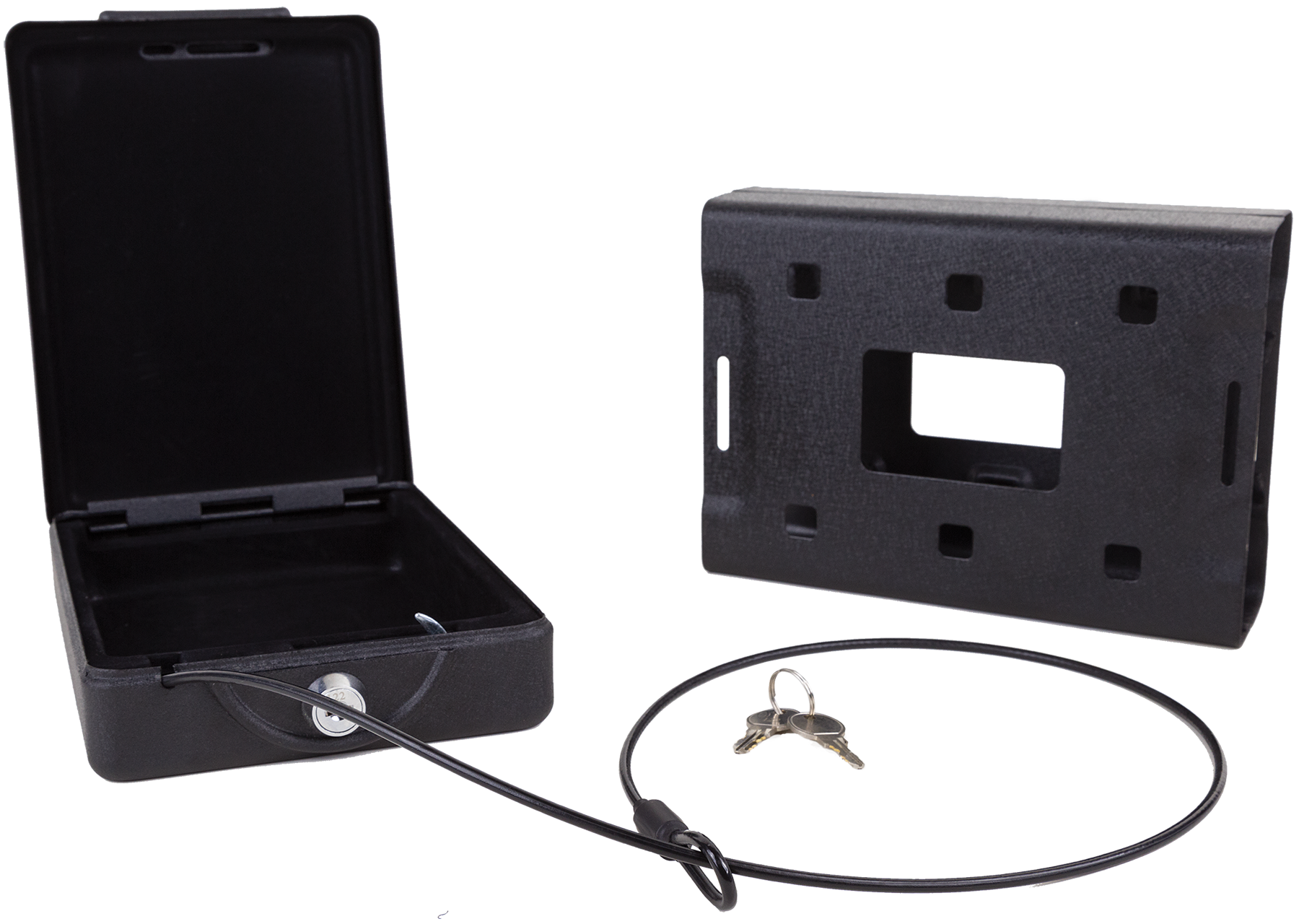 Bulldog BD1150 Car Vault Key Entry Matte Black Powder Coat Steel Holds 1 Handgun 11.30" x 6.90" x 2.50"