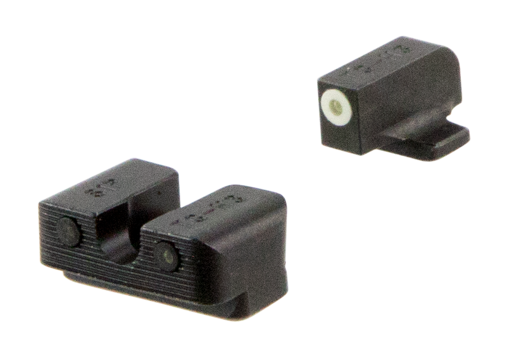 TruGlo TG231S2W Tritium Pro Black | Green Tritium White Outline Front Sight Green Tritium Rear Sight