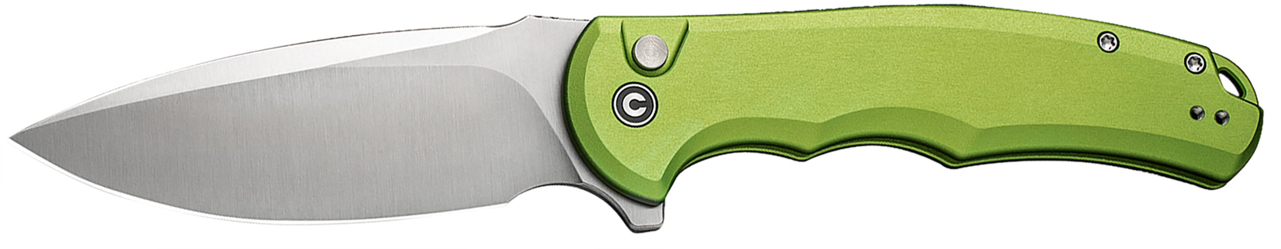 Civivi Knives C18026E-3 Praxis 3.75" Folding Drop Point Plain Satin Nitro-V Steel Blade, Lime Green Aluminum Handle