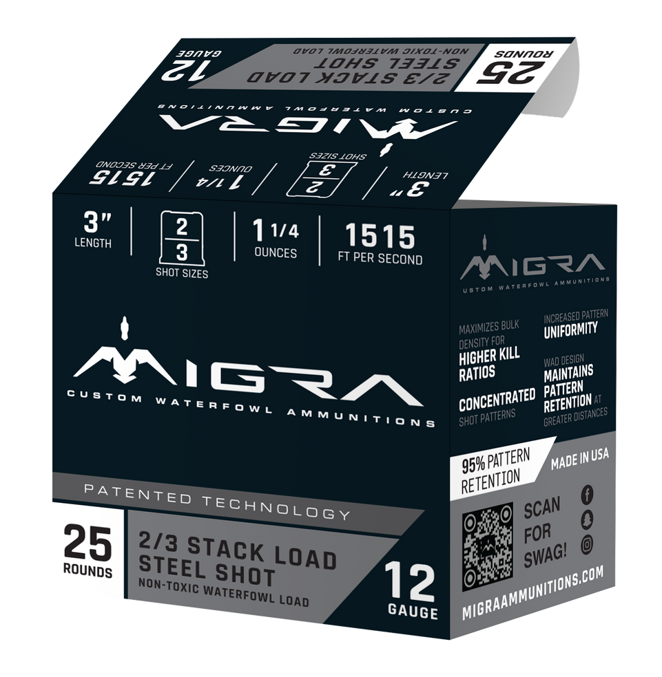 MIGRA M12AS23   12G 3"     2-3SHT 1.25       25/10