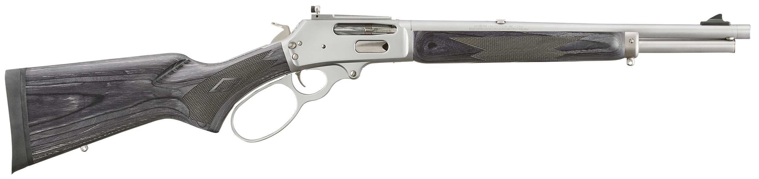 Marlin 70506 336 Trapper Full Size 30-30 Win 5+1 16.17" Satin Steel Threaded Barrel, Satin Stainless Steel Receiver, Fixed Black Laminate Stock
