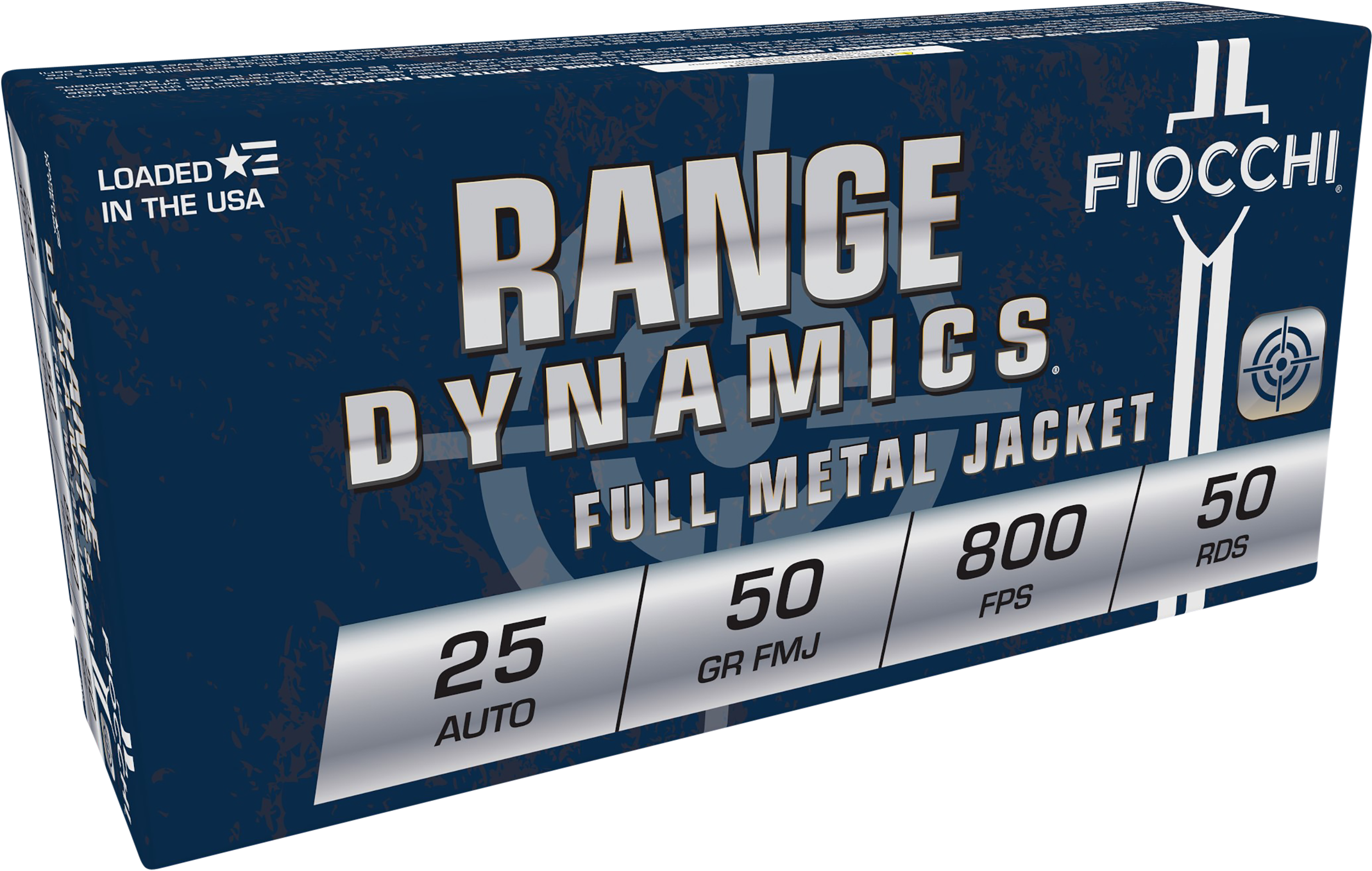 Fiocchi 25AP Range Dynamics 25ACP 50gr Full Metal Jacket 50 Per Box/20 Case
