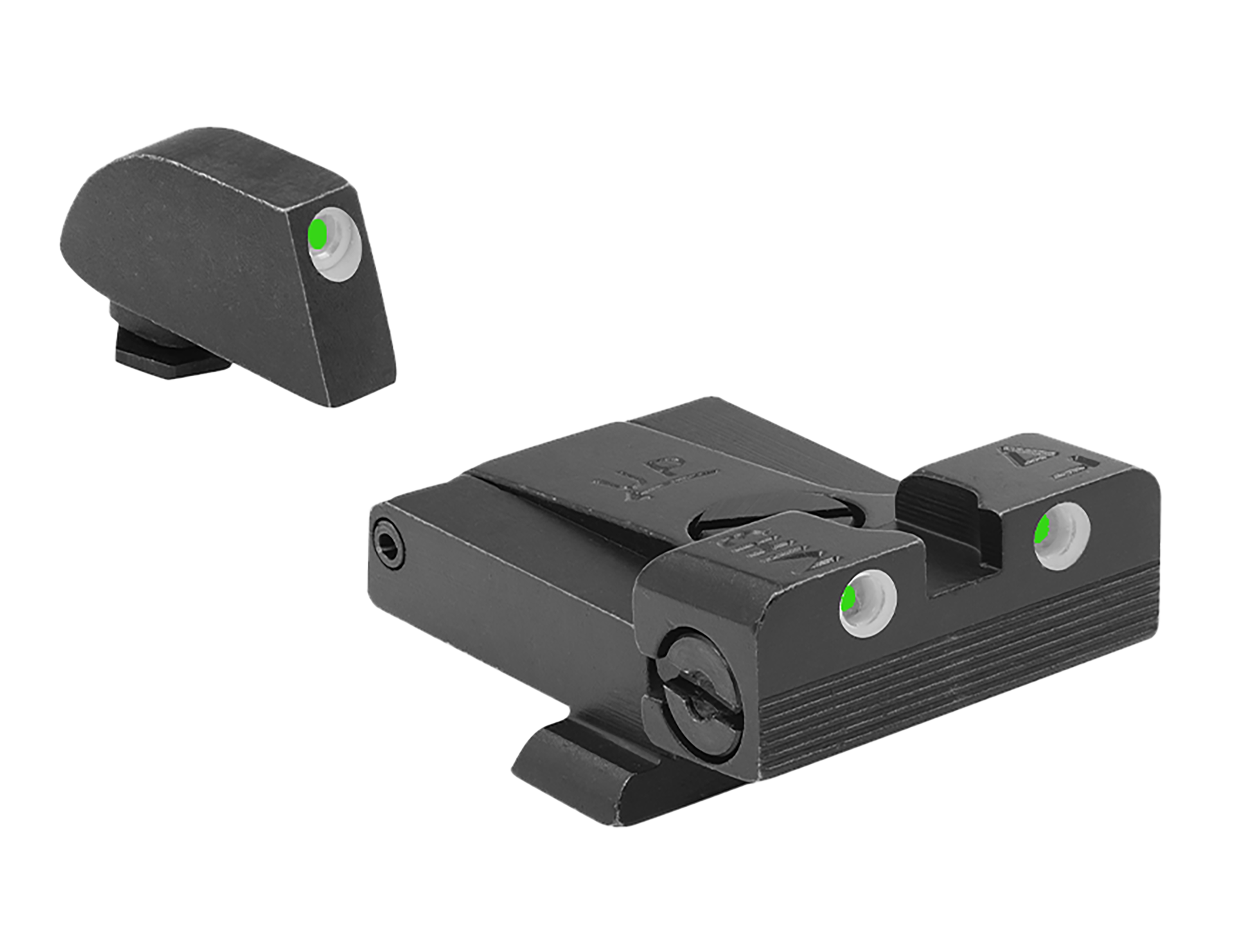 Meprolight USA 202243101 Tru-Dot Sight Set Green Tritium Front & Rear, Compatible w/Glock 17/19/22/23/24/25/26/27/28/31/32/33/34/35/37/38/39/42/43