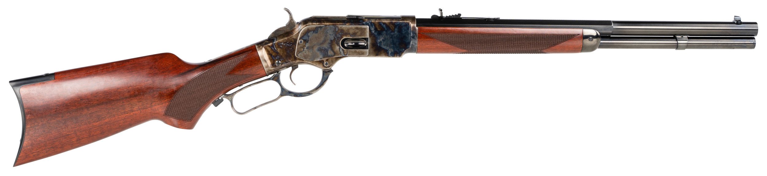 Taylors & Company 550202DE 1873 Taylor Tuned 357 Mag 10+1 18" 1/2 Octagon Barrel Walnut Fixed Pistol Grip Stock Color Case Hardened Right Hand