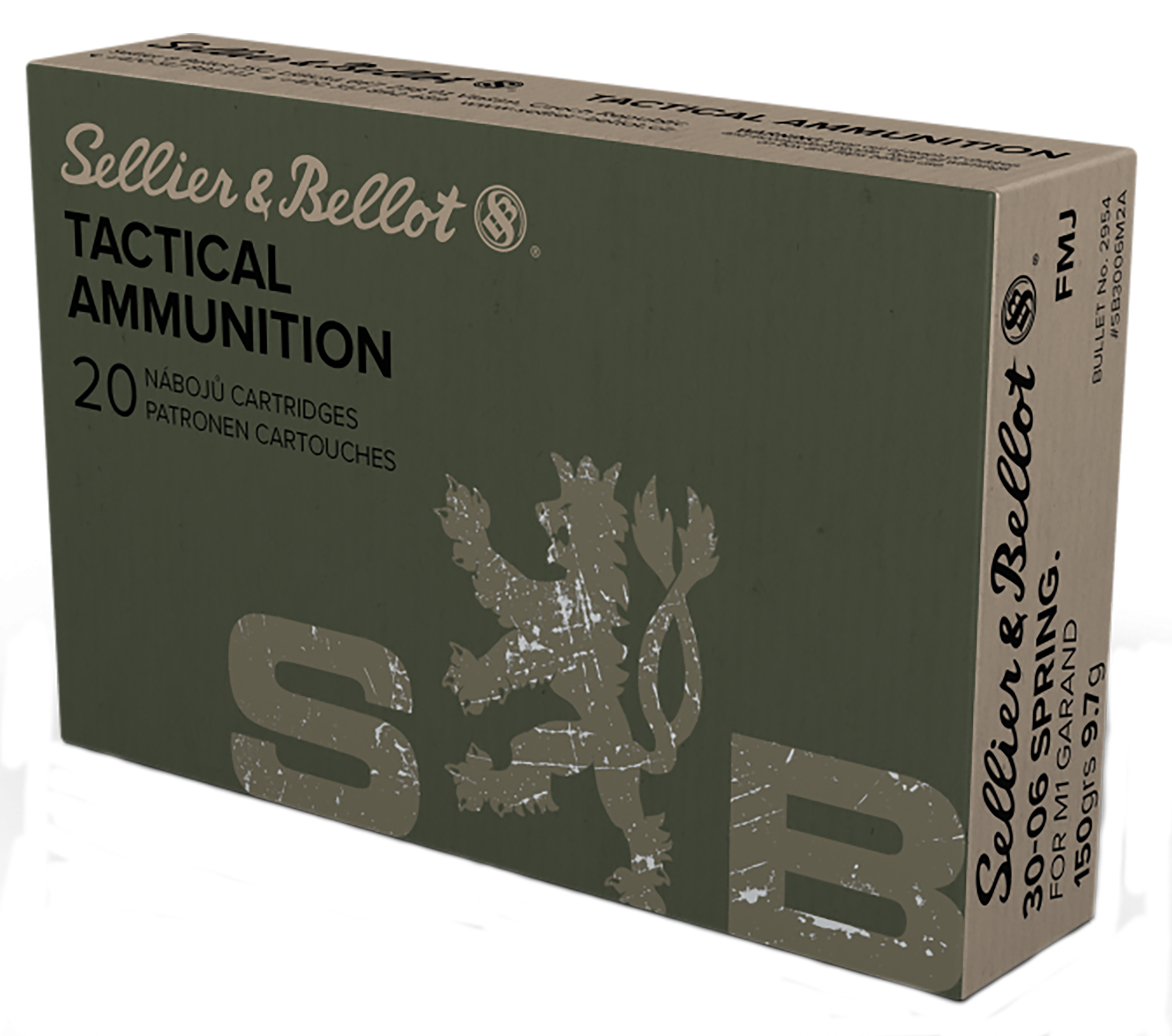 Sellier & Bellot SB3006M2 Rifle  30-06Springfield 150gr Full Metal Jacket 20 Per Box/20 Case