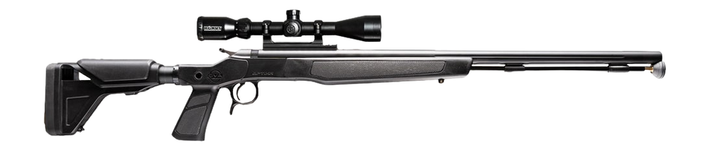 CVA PR2043NSCP Optima XP w/Optic 50 Cal 26" Black Nitride Single Shot Barrel, Black Nitride Drilled & Tapped Steel Receiver, Adjustable Black Synthetic Stock, Konus 3-9x40mm BDC