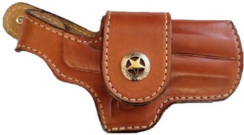 BOND ARMS DRIVING HOLSTER RH THUMBSNAP LEATHER TAN W/STAR