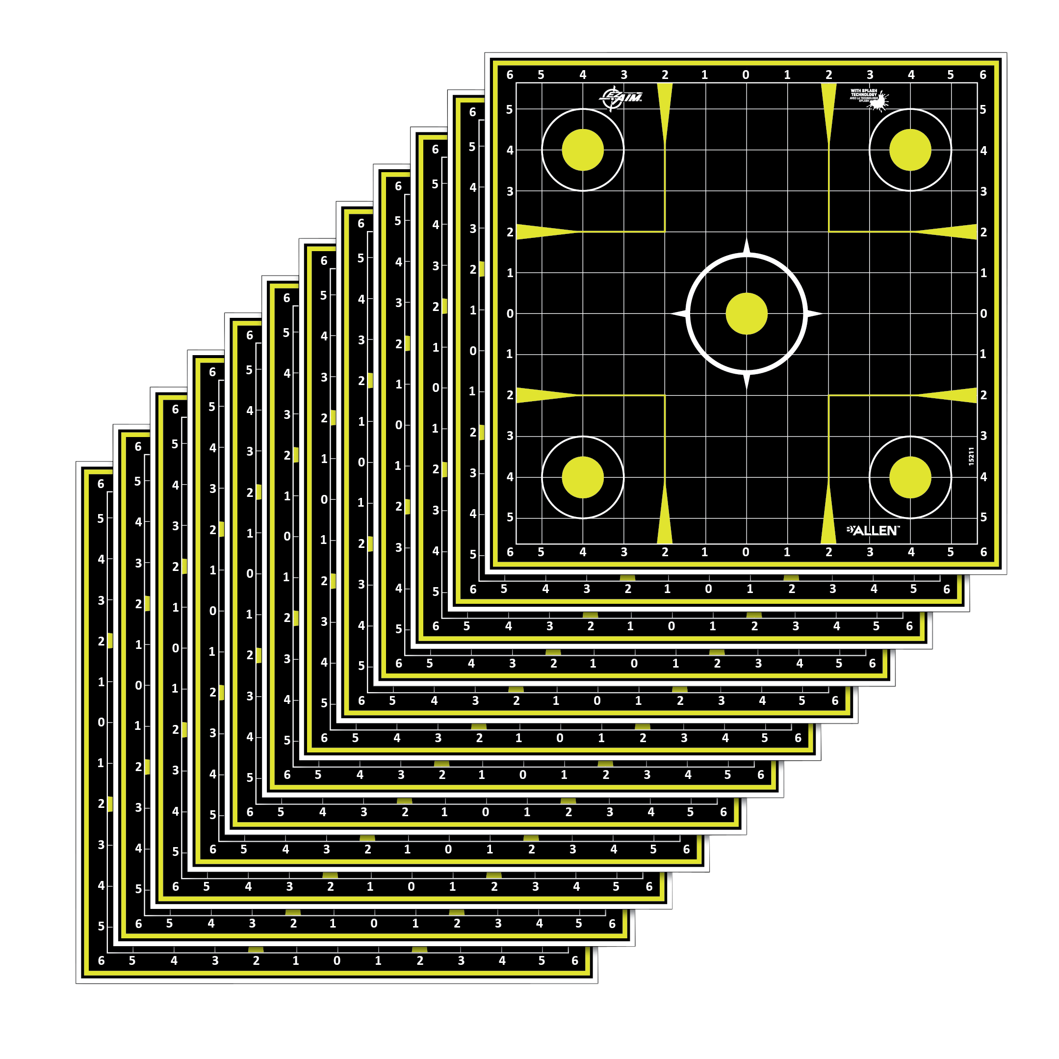 EZ-Aim 15211 Splash Reactive Sight - In - Grid Non-Adhesive 12 Pack