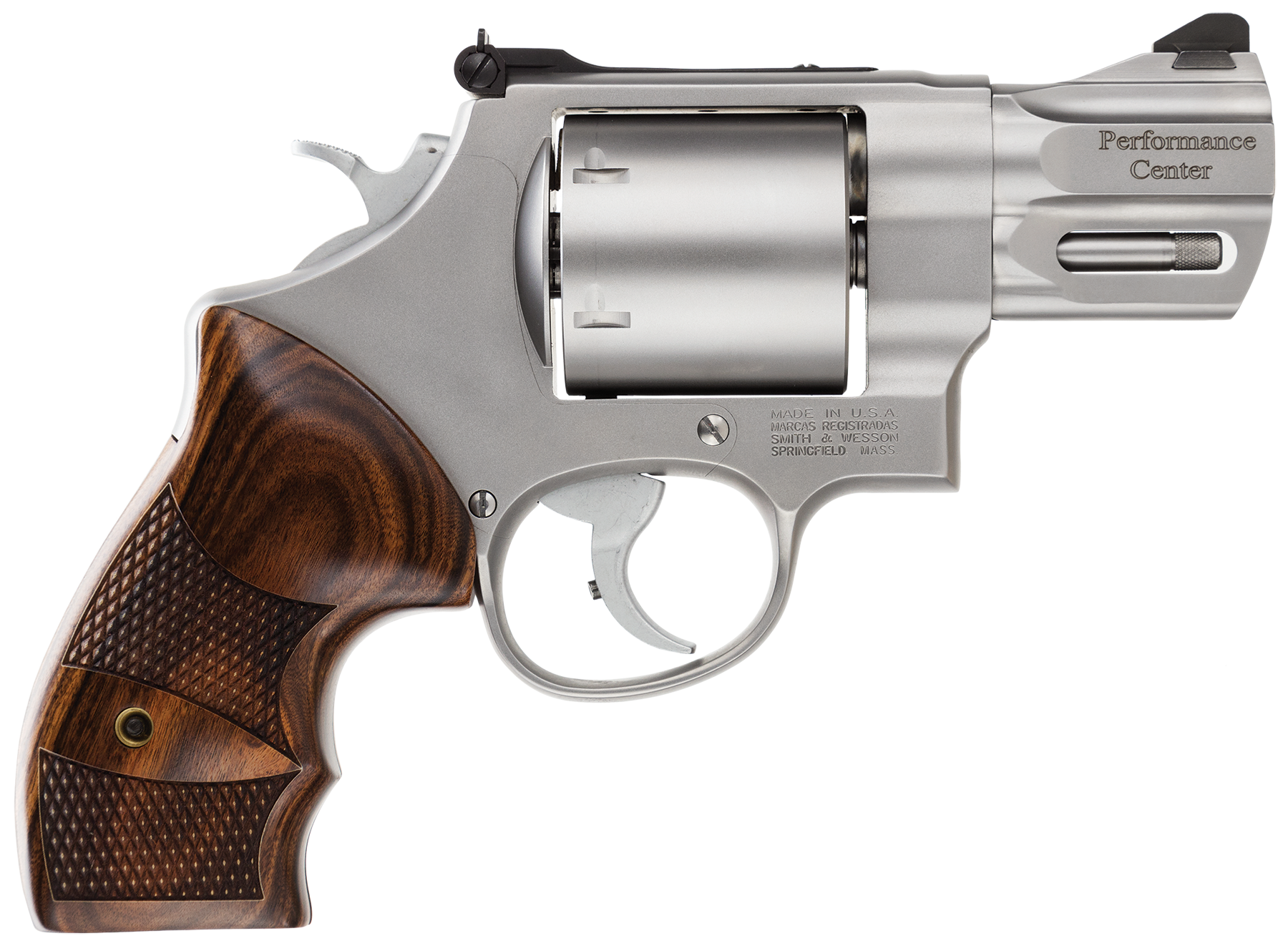 Smith & Wesson 170135 Performance Center Model 629 44 Rem Mag, 44 S&W Spl 6rd 2.63" Stainless Steel Barrel & Cylinder Matte Silver Stainless Steel Frame with Wood Grip