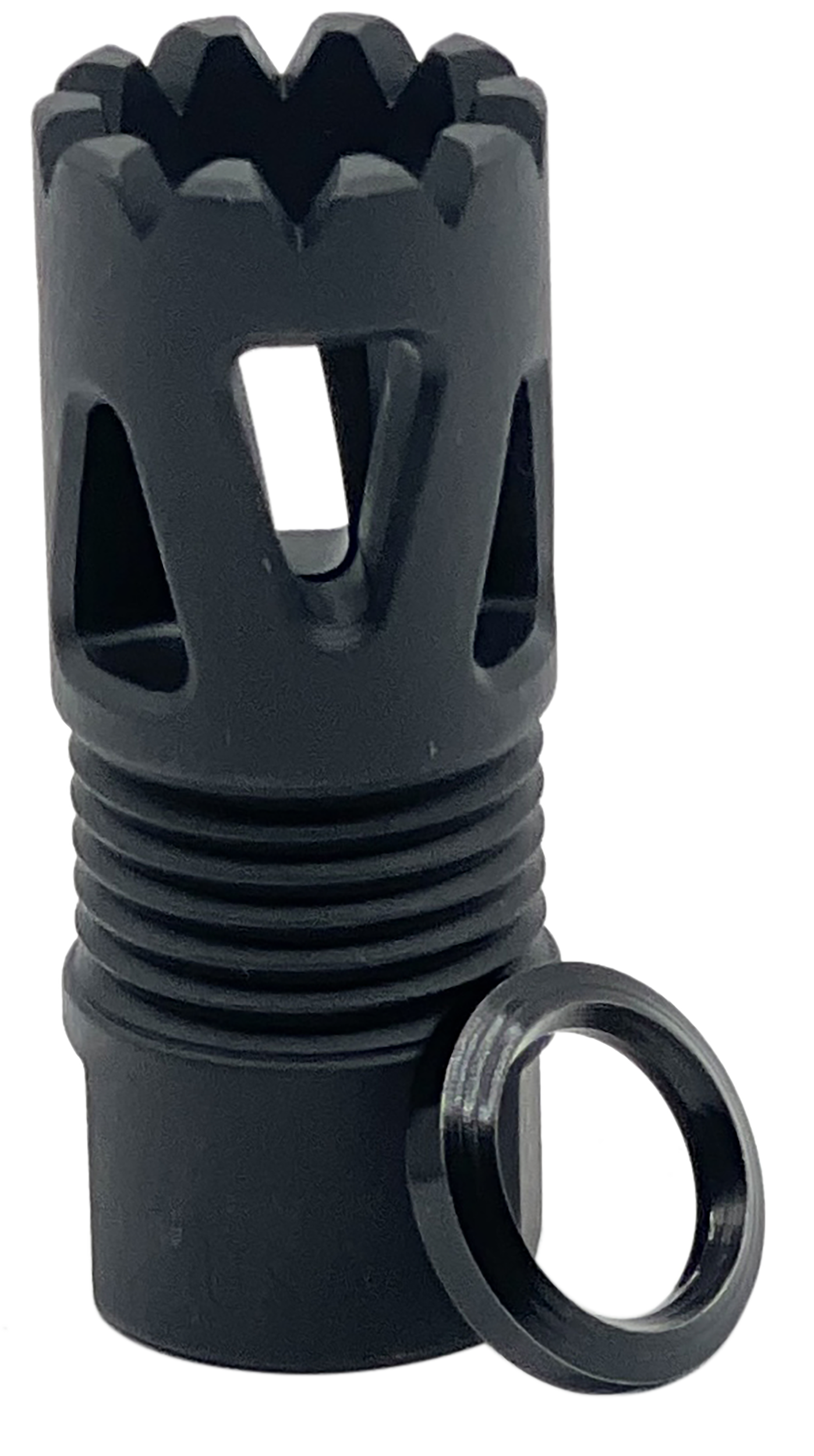 LBE Unlimited ARFHTP556 Tri-Ports Flash Hider Black 1/2"x28 Threads 223 Rem/5.56 NATO