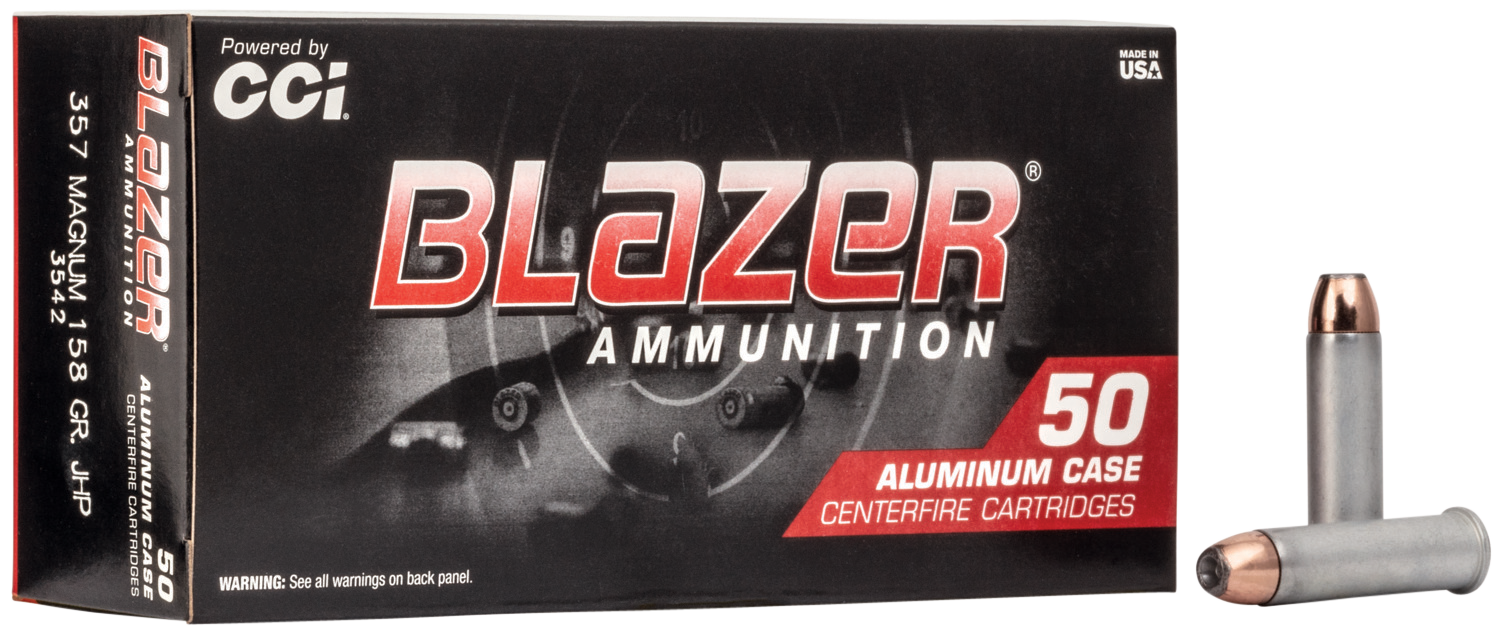 CCI 3542 Blazer Handgun 357Mag 158gr Jacket Hollow Point 50 Per Box/20 Case