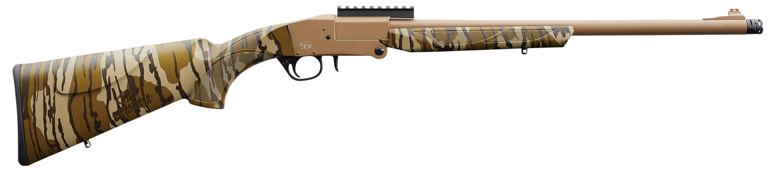 Charles Daly 930316 101 Turkey 12 Gauge Break Open 3" 1rd 20" Flat Dark Earth Cerakote Steel Barrel & Receiver, Fixed Mossy Oak Bottomland Synthetic Stock