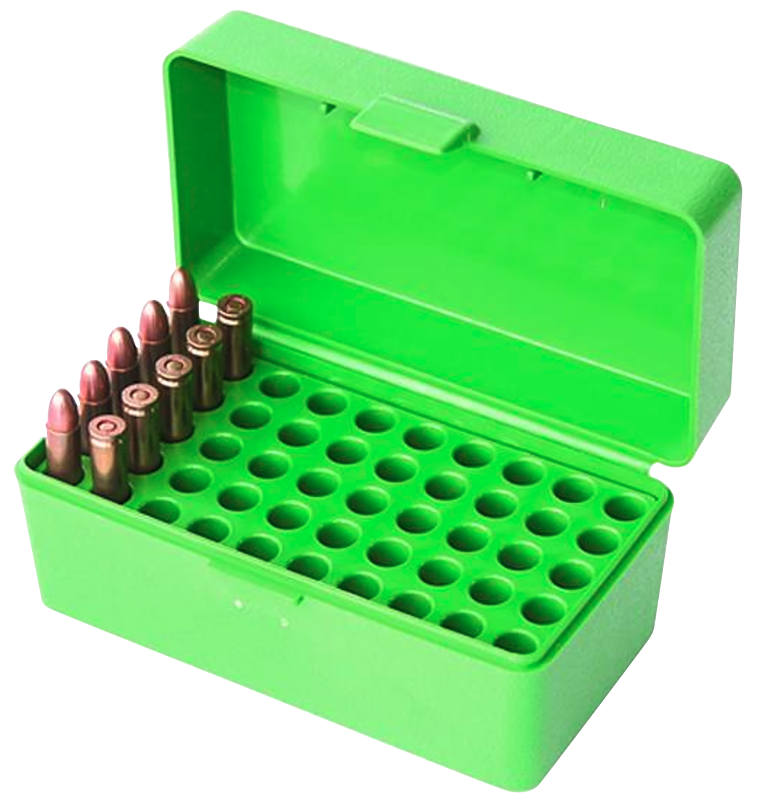 MTM Case-Gard 22HORN10 Ammo Box Flip-Top 22Hornet Green 50rd