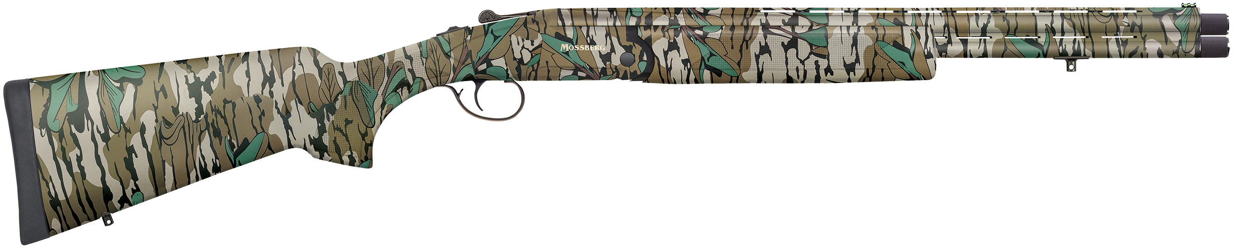 Mossberg 75487 Silver Reserve Eventide Turkey Over/Under 28 Gauge 2.75" 2rd 20", Mossy Oak Greenleaf, Synthetic Furniture, Fiber Optic Sight, Ext. Turkey Choke