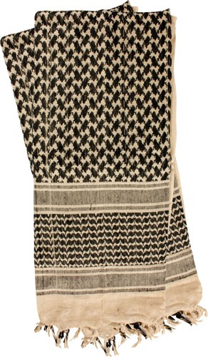 RED ROCK SHEMAGH HEAD WRAP KHAKI/BLACK