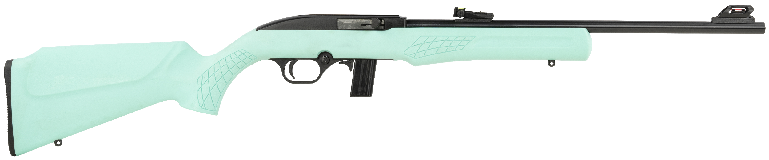 Rossi RS22L1811TL RS22  Full Size 22 LR 10+1 18" Matte Black Steel Barrel, Matte Black Grooved Aluminum Receiver, Teal Synthetic Fixed Stock