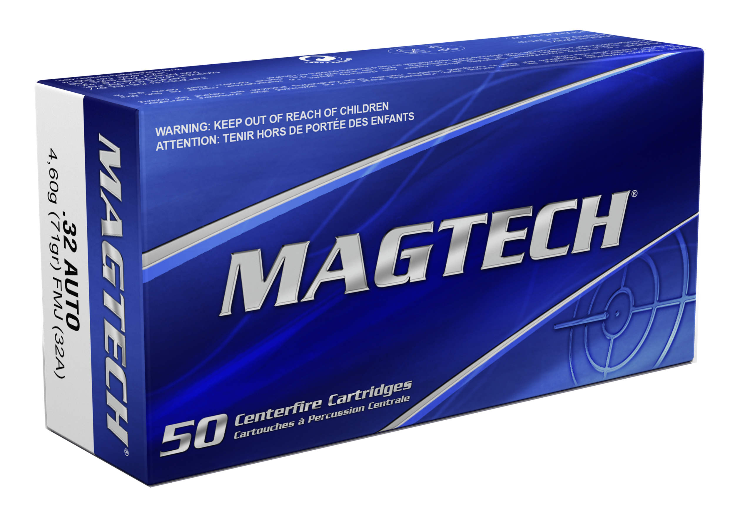 Magtech 32A Range/Training  32ACP 71gr Full Metal Jacket 50 Per Box/20 Case
