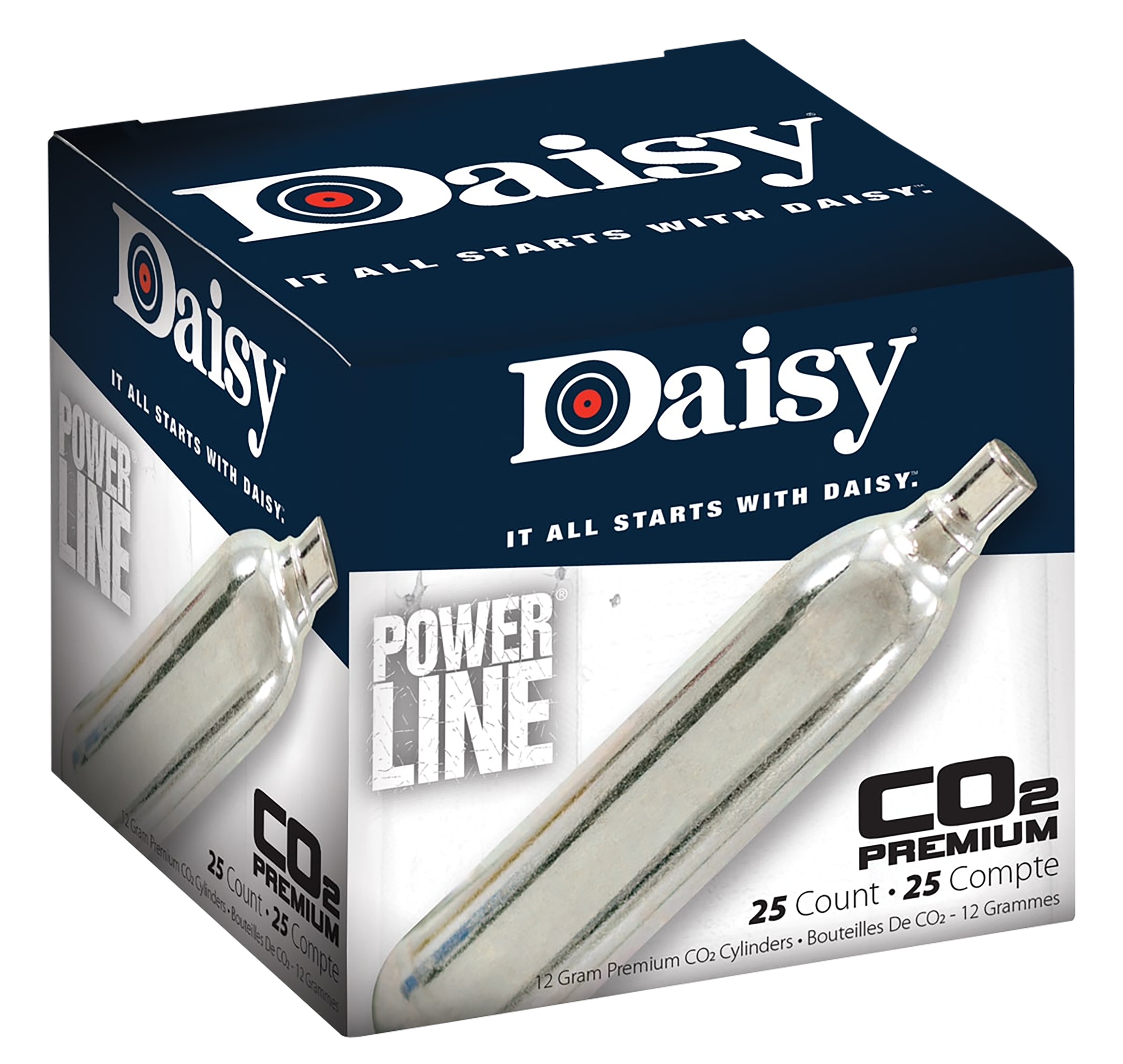 Daisy 997025604 Powerline CO2 Cylinder 12gram 25/Pack