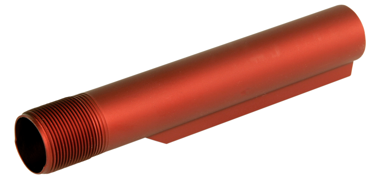 LBE Unlimited MBUF002RED Mil-Spec Buffer Tube  6 Position AR-15 Red