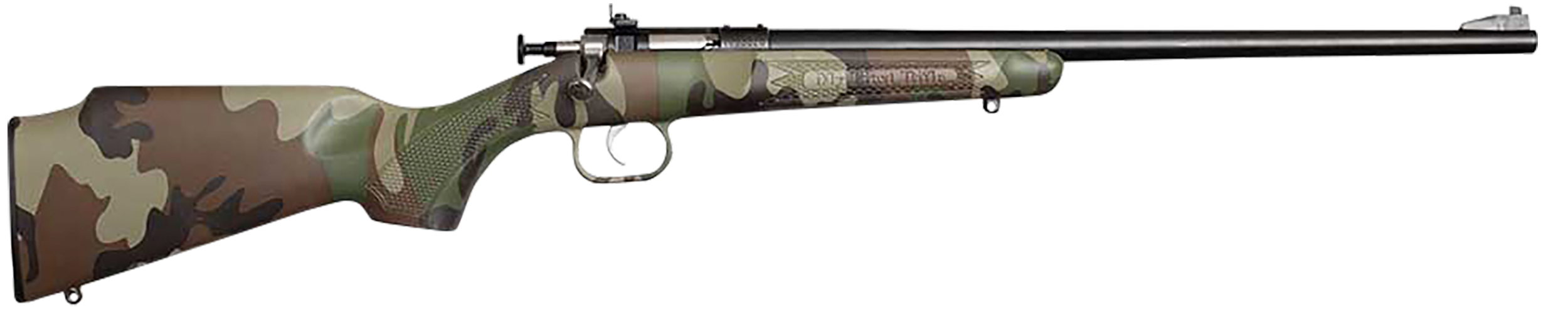 Crickett KSA2170 My First Rifle Gen2 22 S/L/LR Single Shot 16.10" Blued Barrel & Receiver, M81 Woodland Camo Synthetic Fixed Stock, EZ Loader