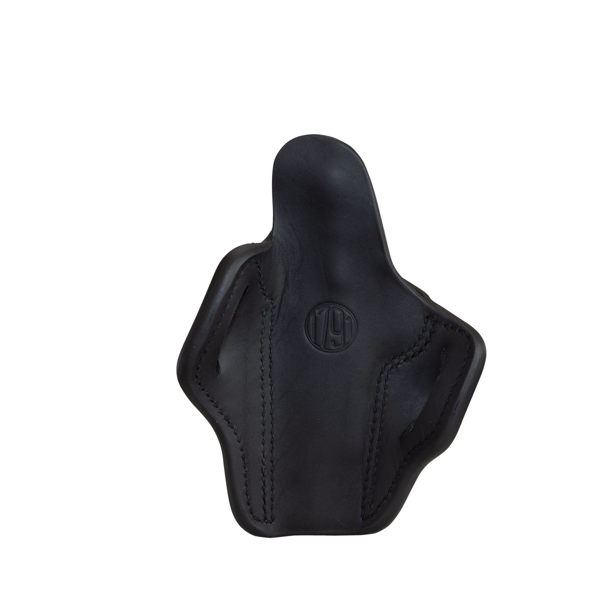 1791 Gunleather ORBH1SBLR BH1 Optic Ready OWB Size 01 Stealth Black Leather Belt Slide Fits 5" 1911 Right Hand
