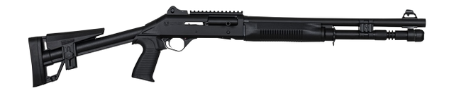 Panzer Arms PAM4TSSBSS M4 Semi-Auto 3" 5+1 18.50" Black Barrel, Black Aluminum Receiver w/Picatinny Rail, Black Skeleton Synthetic Stock & Grip