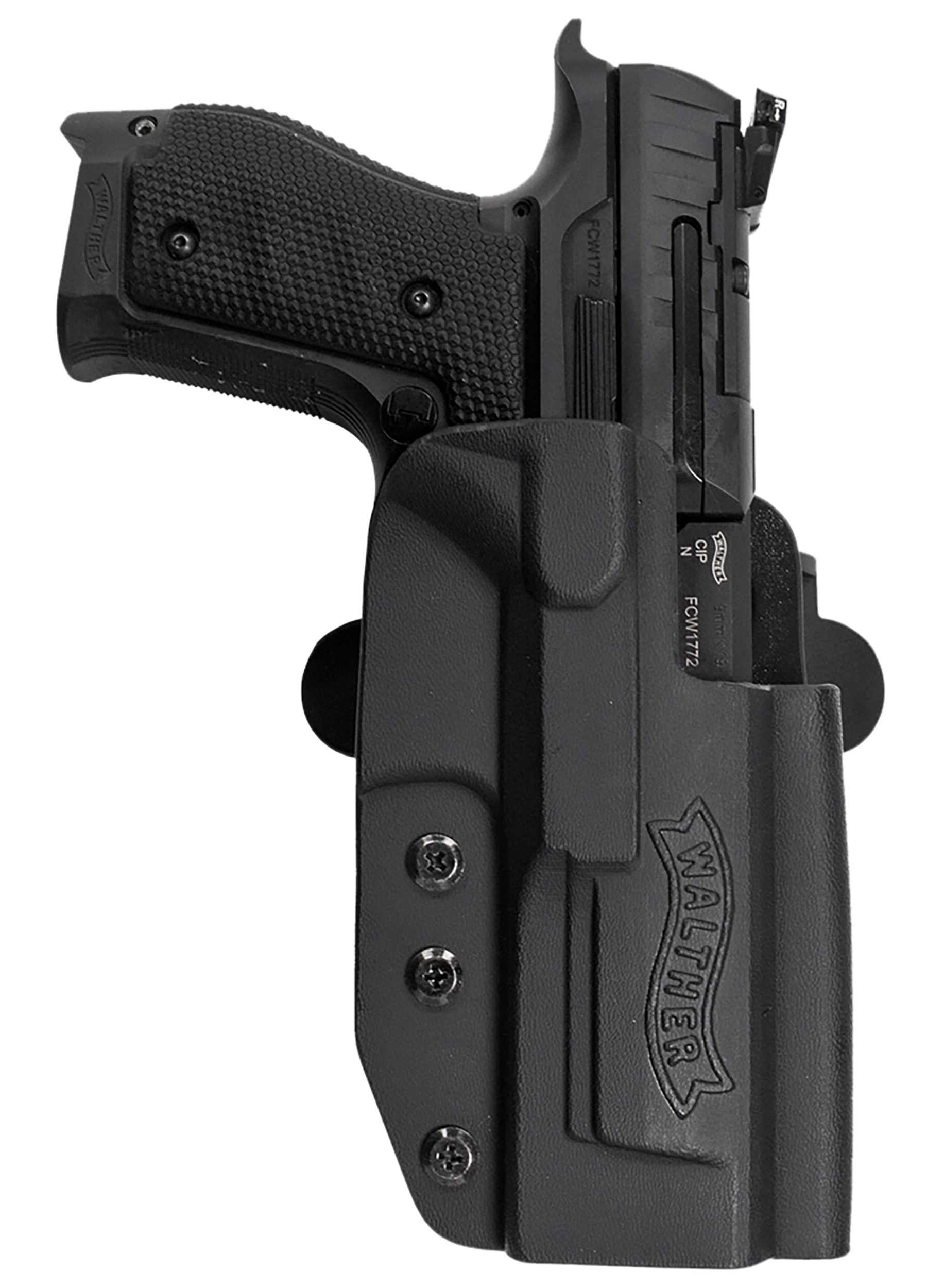 Walther Arms 5130217 PPQ Q5 Match Steel Frame OWB Holster Black Kydex Belt Slide