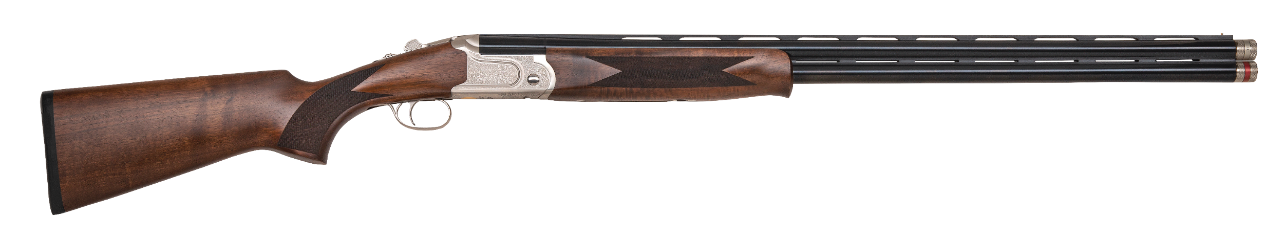 Mossberg 75472 Gold Reserve  Full Size 12 Gauge Break Open 3" 2rd 30" Blue Polished Vent Rib Barrel, Silver Polished Stainless Steel Engraved Receiver, Fixed Black Walnut Stock, Right Hand