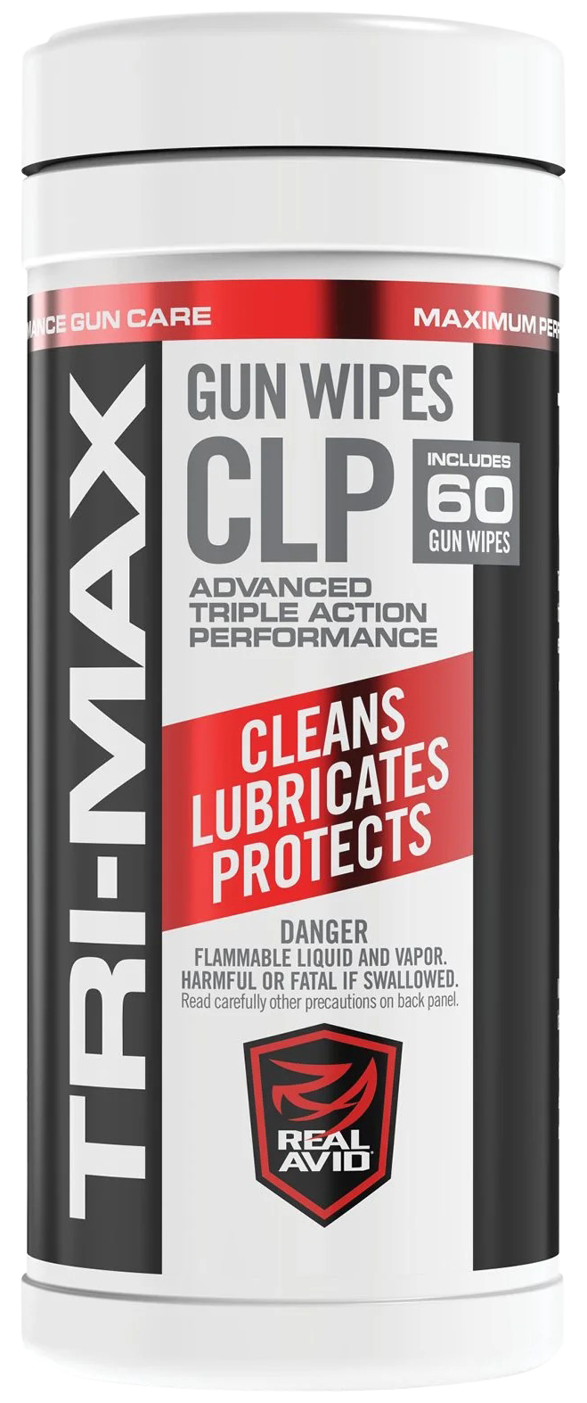 Real Avid AVCLPW-C60 Tri-Max CLP Gun Wipes-Canister