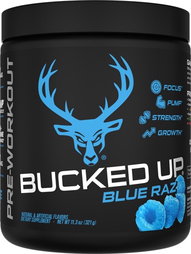 BUCKED UP PRE-WORKOUT BLUE RAZ 30 SERVINGS