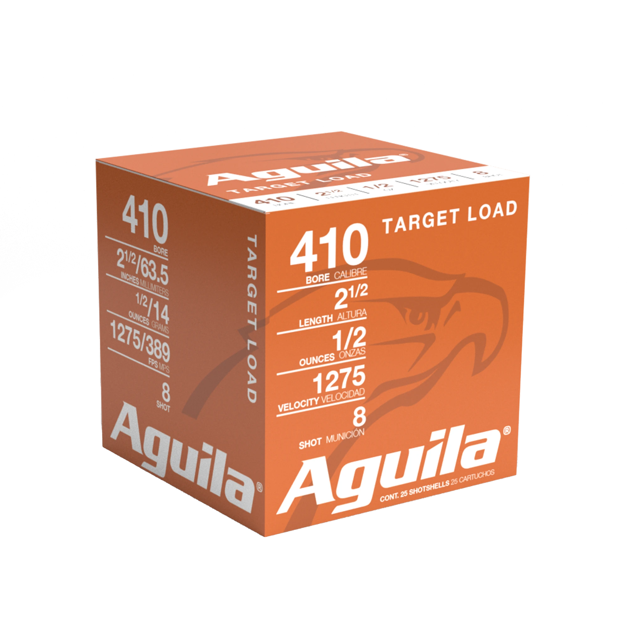AGUILA 410 2-1/2" 1/2 OZ #8 25RD BX 20 BXS PER CS