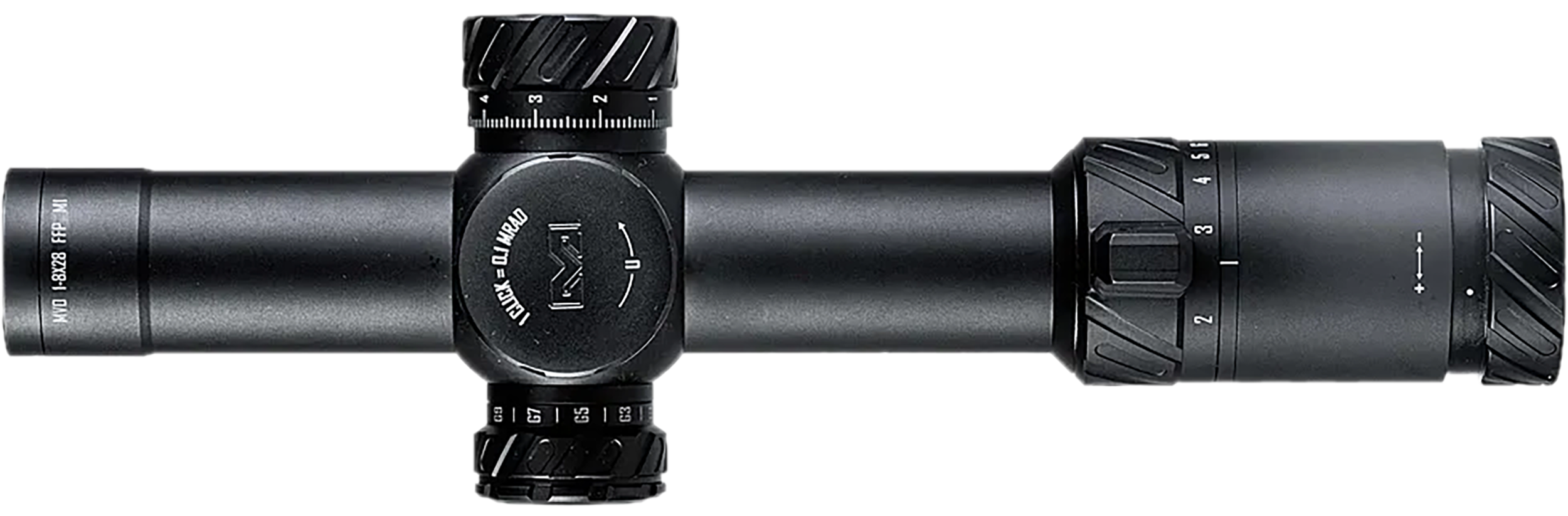 Meprolight USA 901245701 MVO  Matte Black Anodized 1-8x28mm 34mm Tube, Illuminated M1 MRAD Etched Green/Red Reticle
