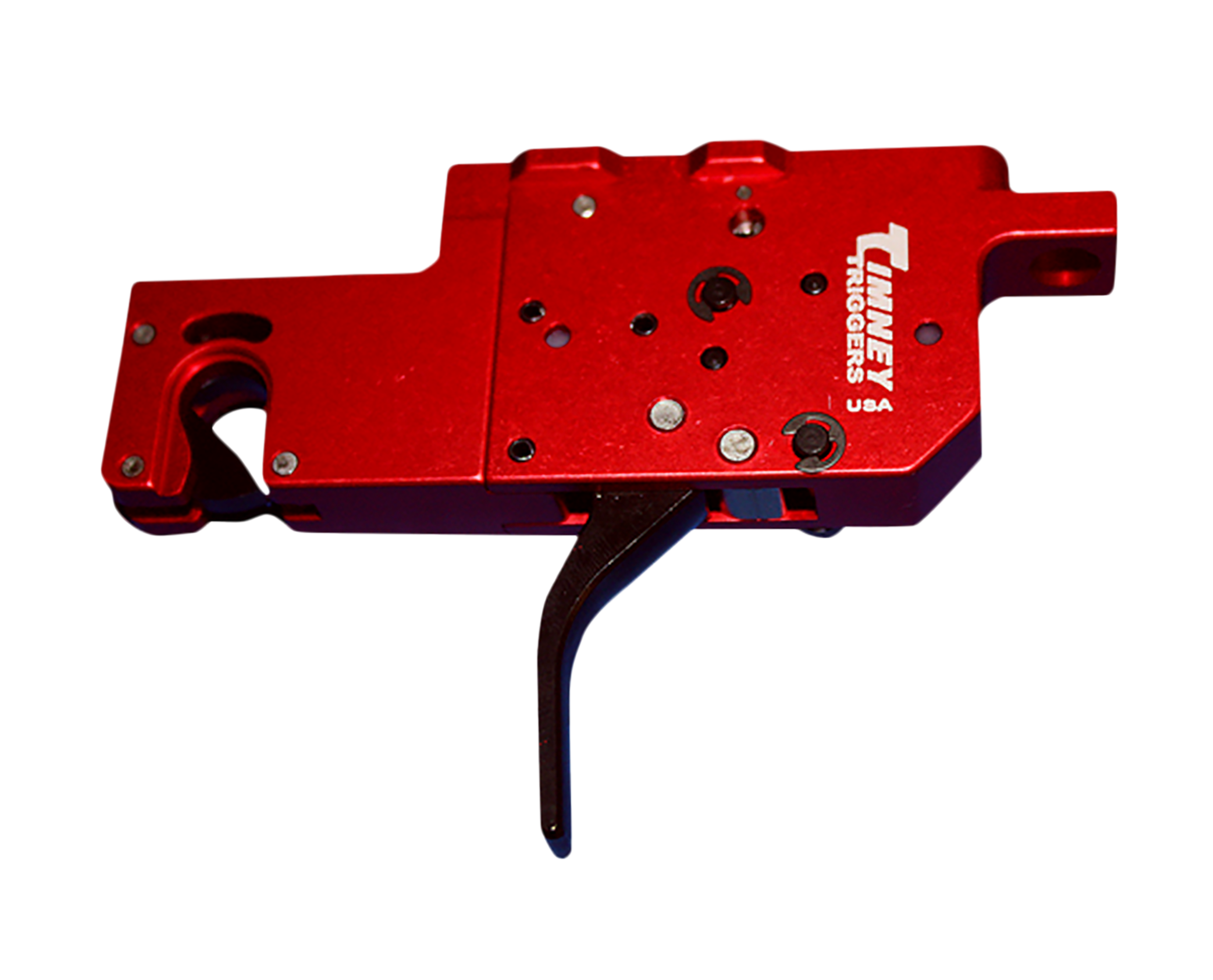 Timney Triggers 650ST RPR  Two-Stage Straight Trigger with 8 oz/1 lb Draw Weight & Black/Red Finish for Ruger Precision