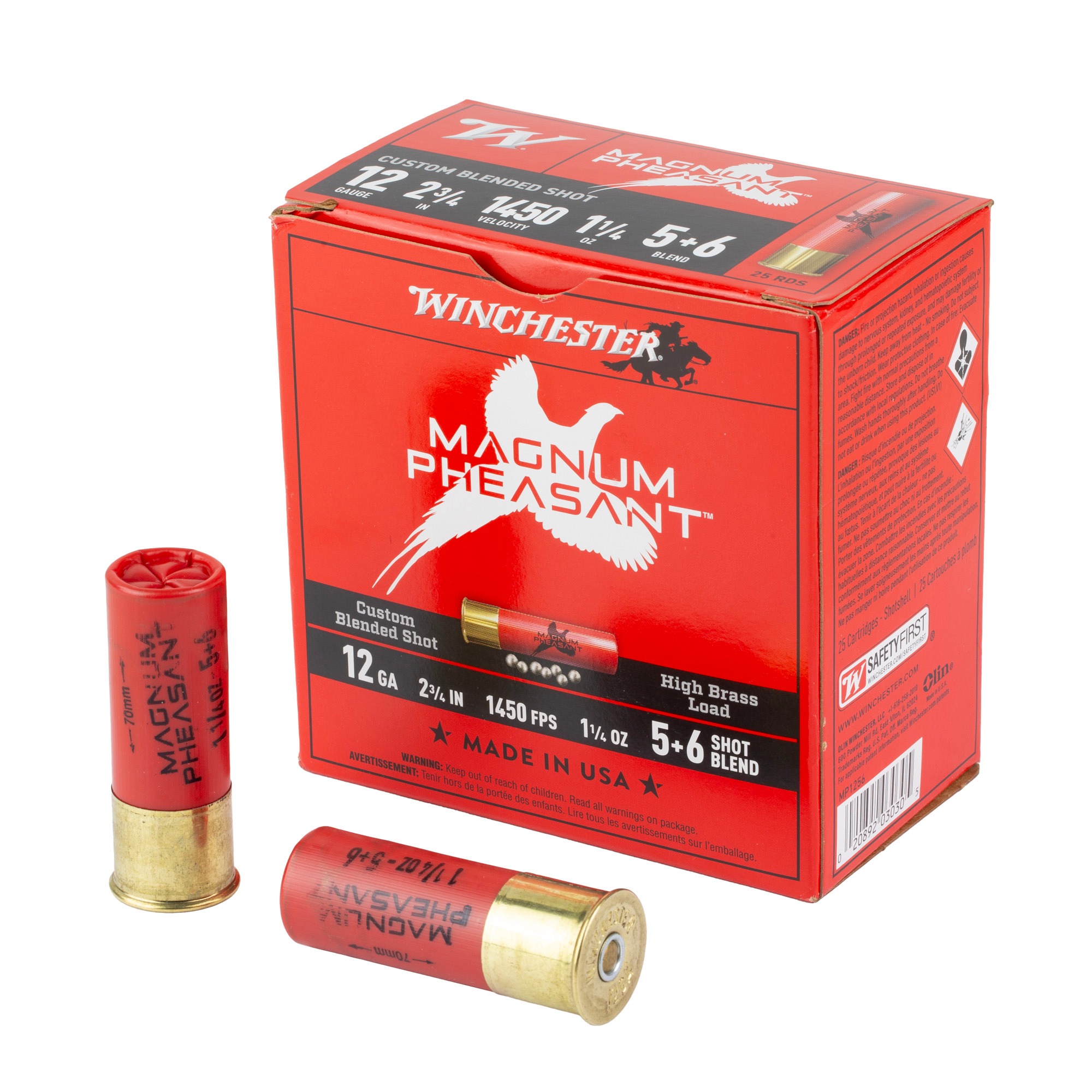 Winchester Magnum Pheasant 12 GA 2.75" 1-1/4oz #5/#6 25rd Box