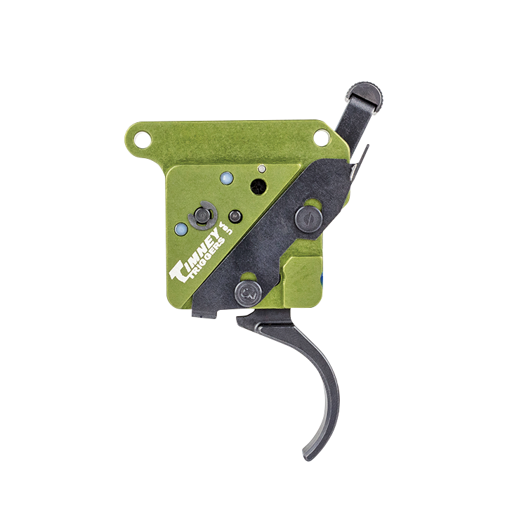 Timney Triggers 510V2 Elite Hunter  Curved Trigger with 3 lbs Draw Weight & Black/Green Finish for Remington 700 Right