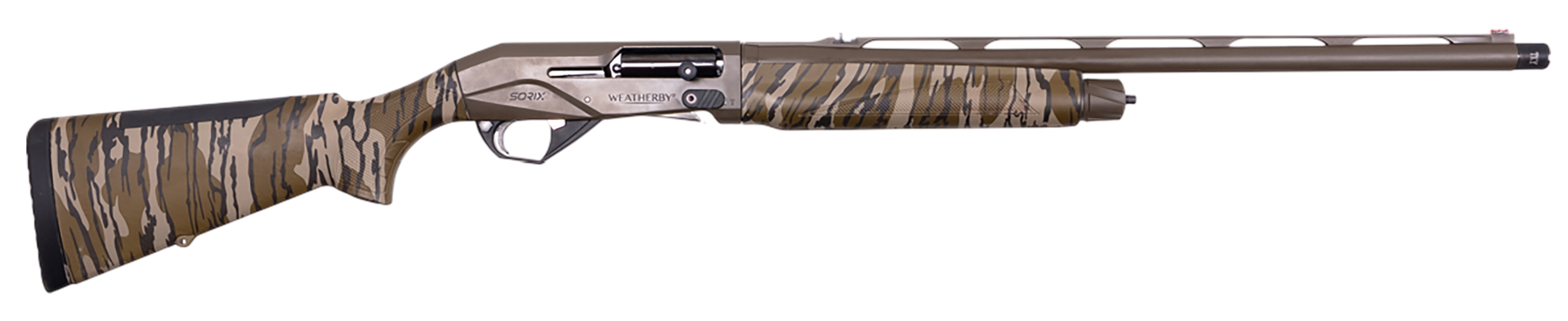 Weatherby XTB2024MAG Sorix Turkey Compact 20 Gauge Semi Auto 3.50" 2+1 24" Burnt Bronze Cerakote Vent Rib Barrel & Drilled & Tapped Receiver, Fixed Mossy Oak Bottomland Synthetic Stock, Ambidextrous