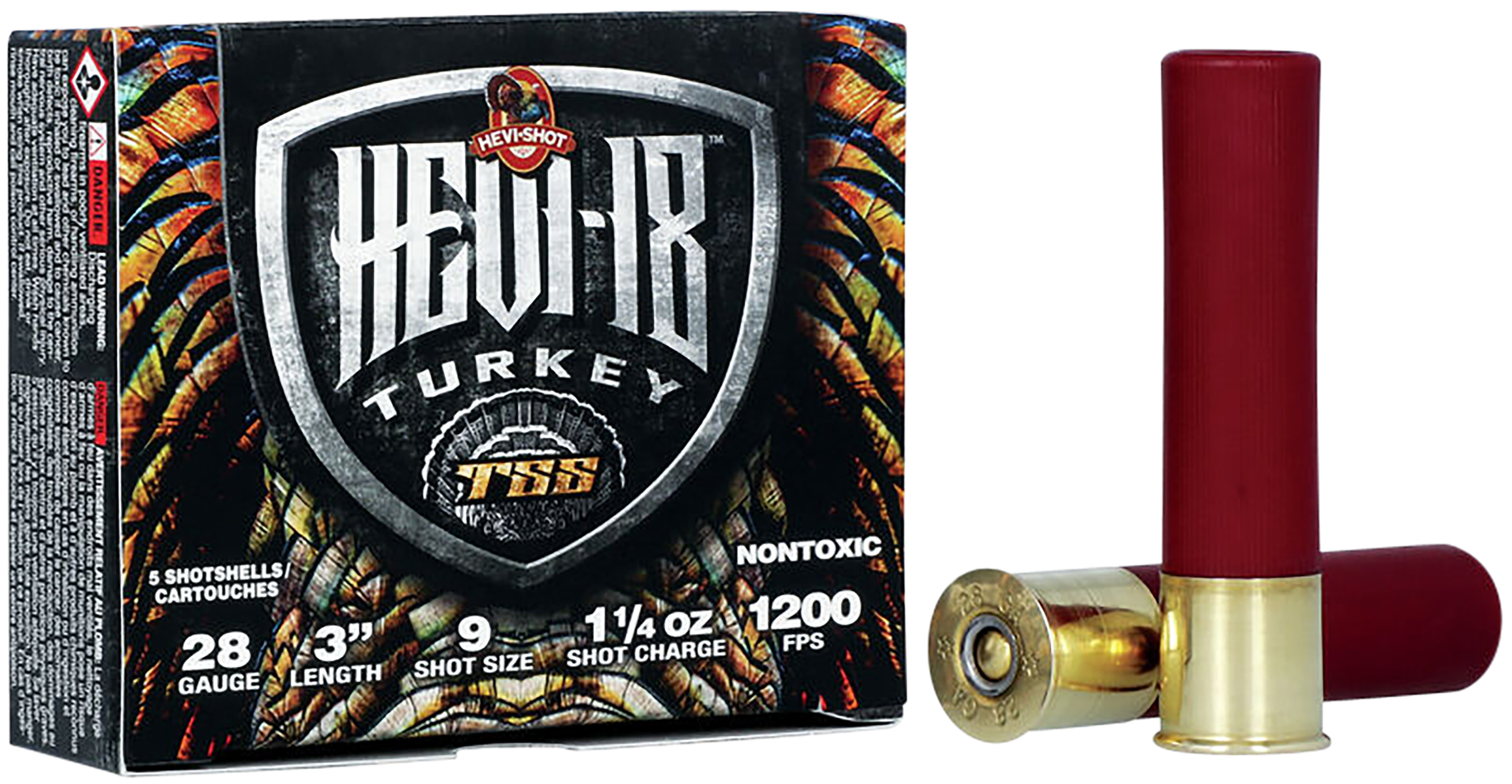 HEVI-Shot HS7289 HEVI-18 TSS Turkey 28Gauge 3" 1 1/4oz Tungsten 9Shot 5 Per Box/10 Case