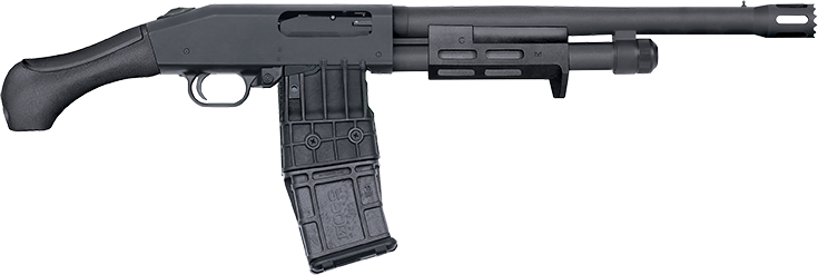 Mossberg 50217 590M Breacher 12 Gauge Pump 2.75" 10+1 14.38" Matte Blued Heavy Walled Barrel, M-LOK Forend, Matte Blued Drilled & Tapped Receiver, Black Birdshead Grip