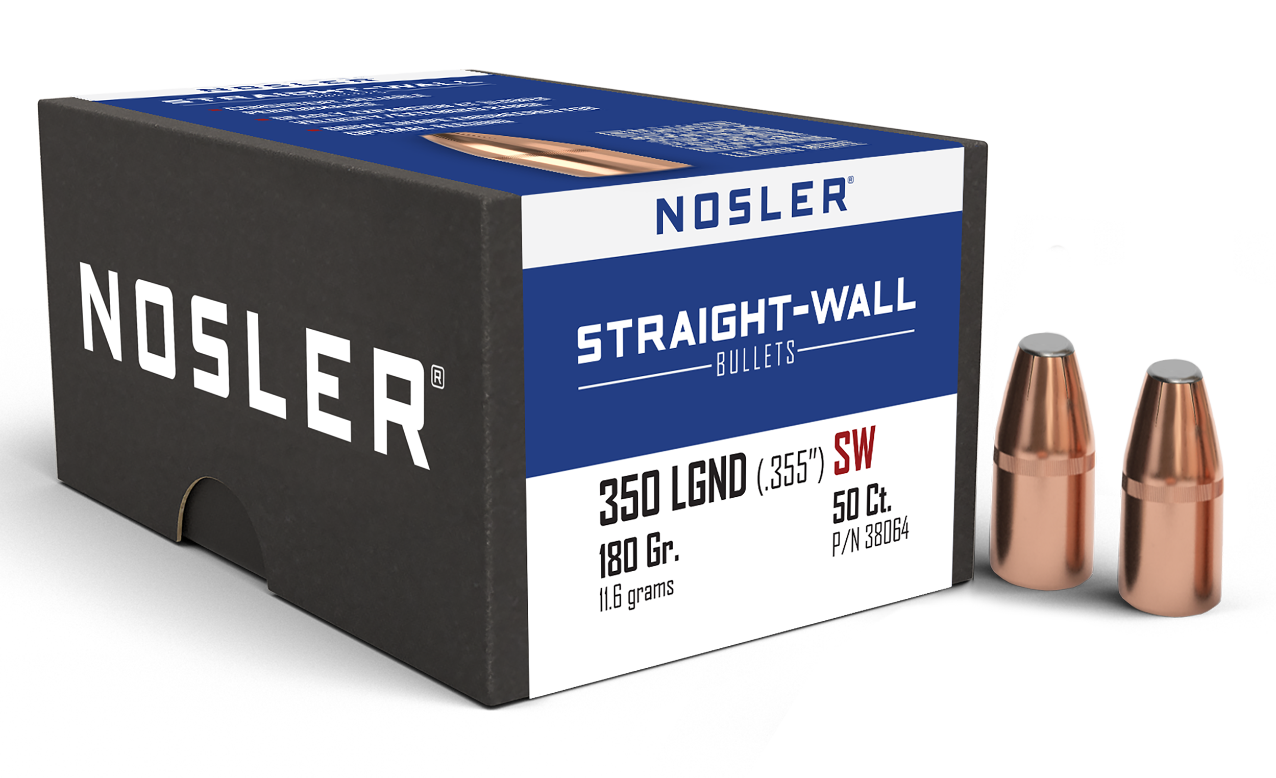 Nosler 38064 Straight Wall  350Legend 180gr Power Point 50CT