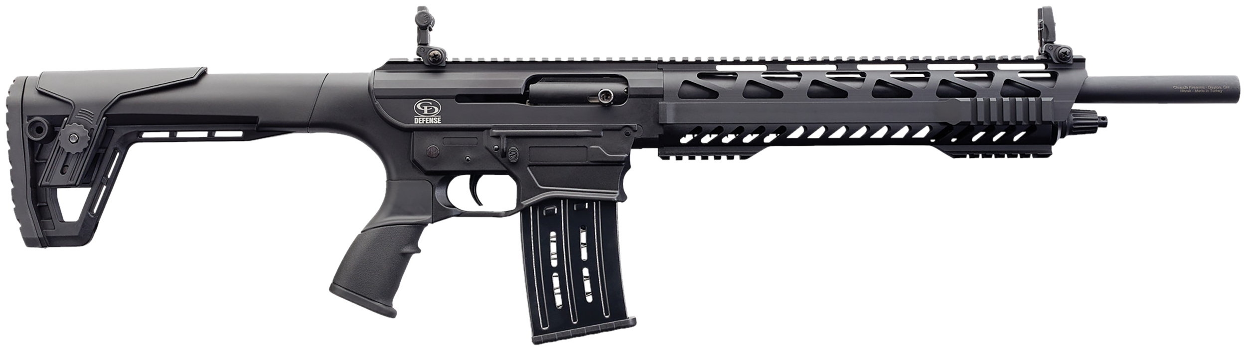 Charles Daly 930192 AR 12A Full Size Frame 12 Gauge Semi-Auto 3" 5+1 18.50" Black Steel Barrel, Black Aluminum Receiver, Black Synthetic Stock w/Adj Comb, Black Polymer Grip